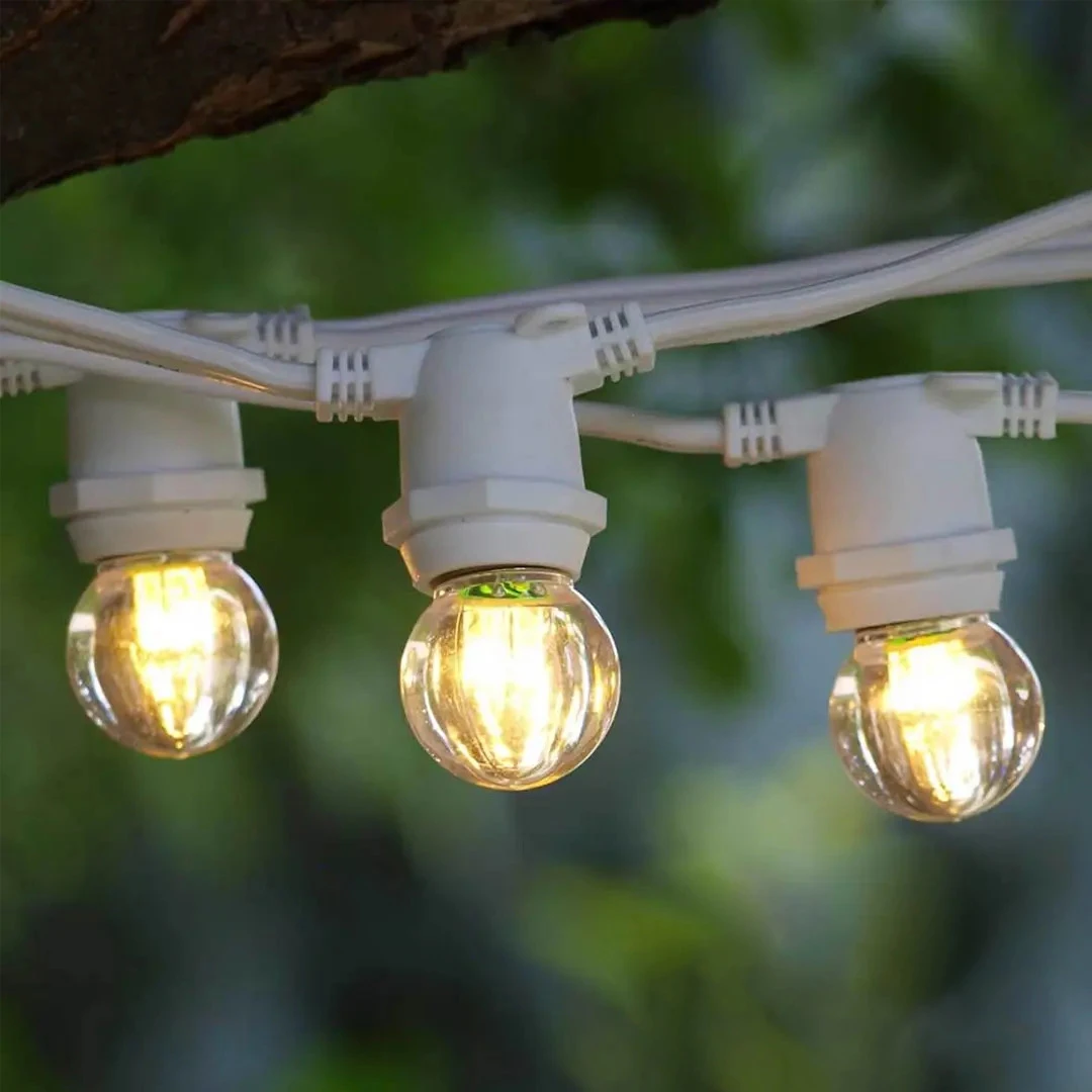 Ghirlandă retro albă în aer liber fără lămpi 10 socluri E27 10 metri cu conector PL-SLL1010 PANLIGHT-2
