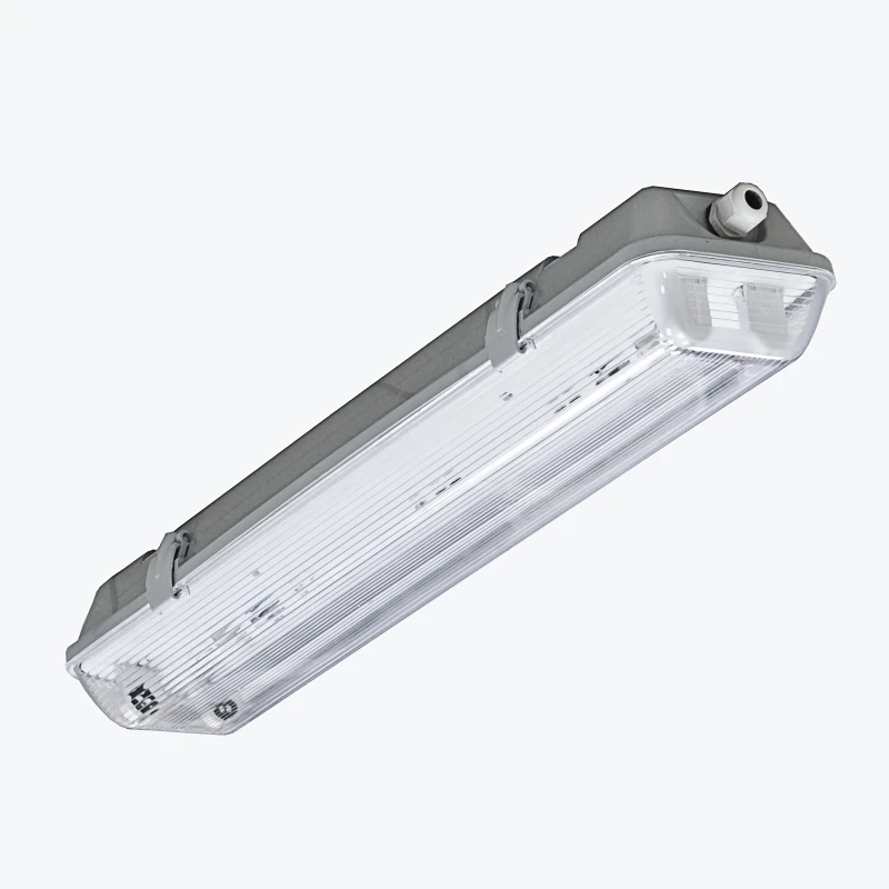 Corp de iluminat ermetic pentru tub luminiscent electronic T8 2x18W IP65 PL-D 2x18W E PANLIGHT-1