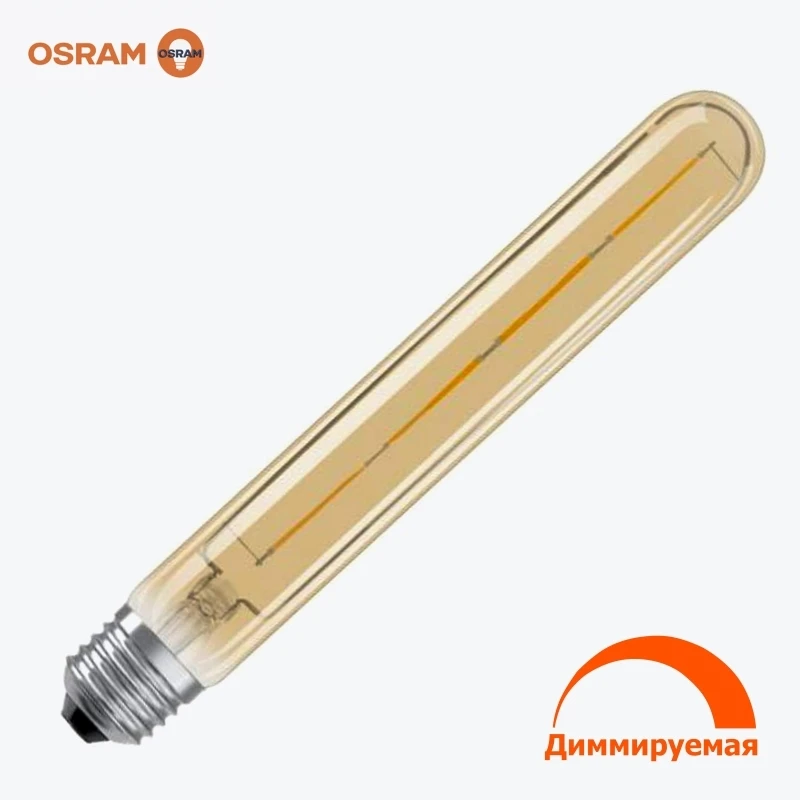 Светодиодная лампа филамент циллиндр OSRAM 1906L 35 CL 4.5Вт 400 Лм E27 2400K Диммер-1