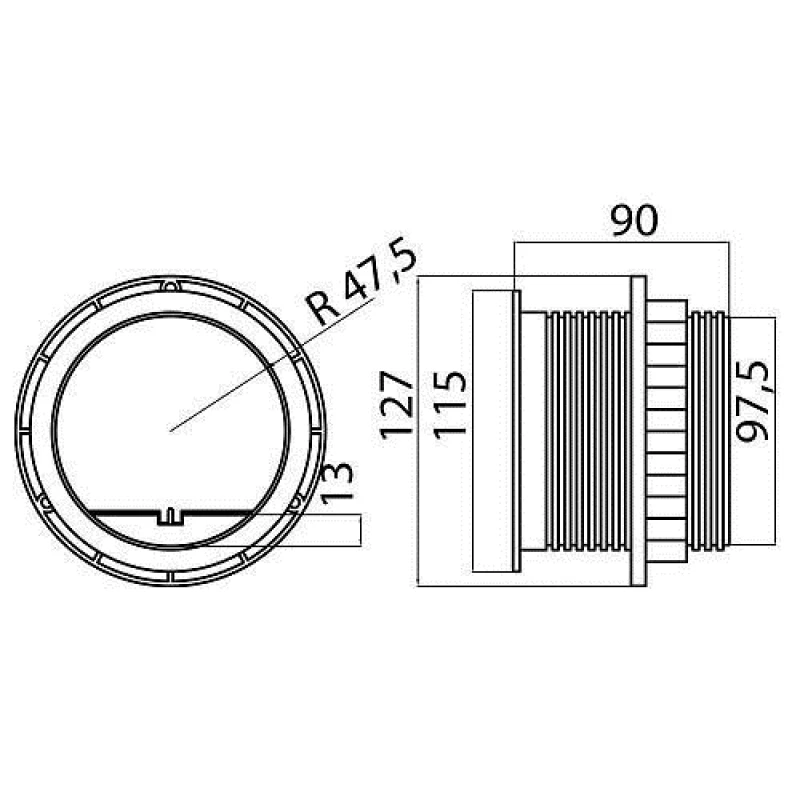 Розетка встраиваемая 1-местная с заземлением 2xUSB серебристая GTV CHARGER AE-BPW1S2UCH-80-2