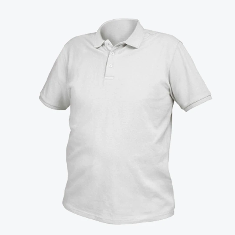 Хлопковая футболка- поло TOBIAS белая XL 54 HT5K418-XL HOEGERT-1