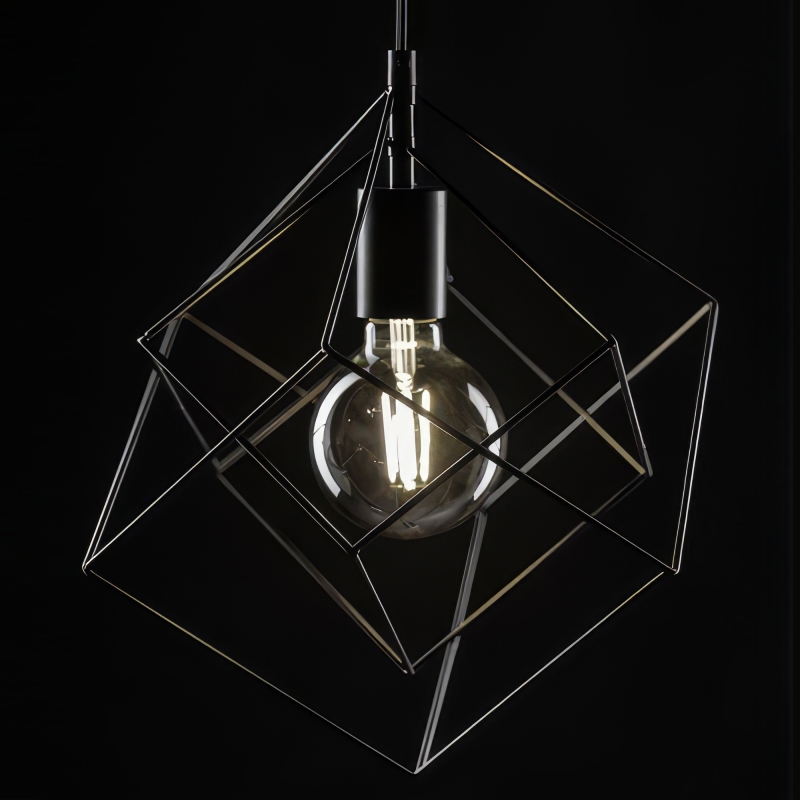 Светильник подвесной ROSA 3437 1*E27 IP20 33cmx33cm черный OS-ROSA-10-DEC-3