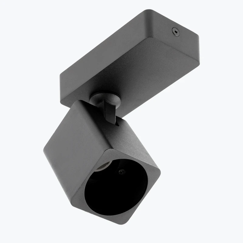 Corp de iluminat pe perete aluminiu RENO max.20W IP20 patrat negru OS-REN20WKW1-00-1