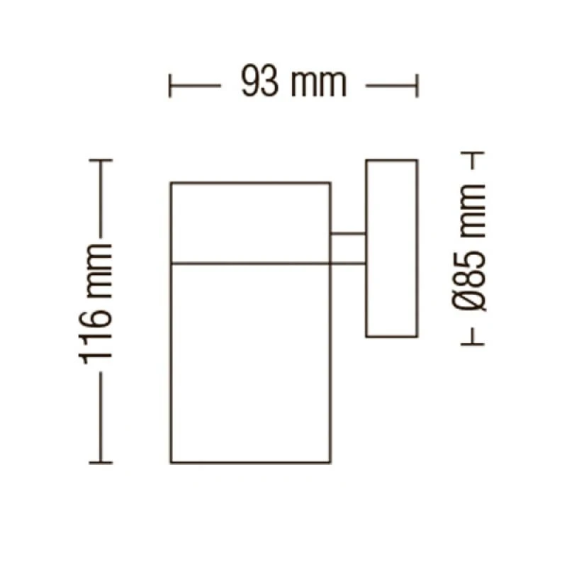 Corp de iluminat pe perete exterior MANOLYA-1 max.35W IP44 230V GU10 075-008-0001-2
