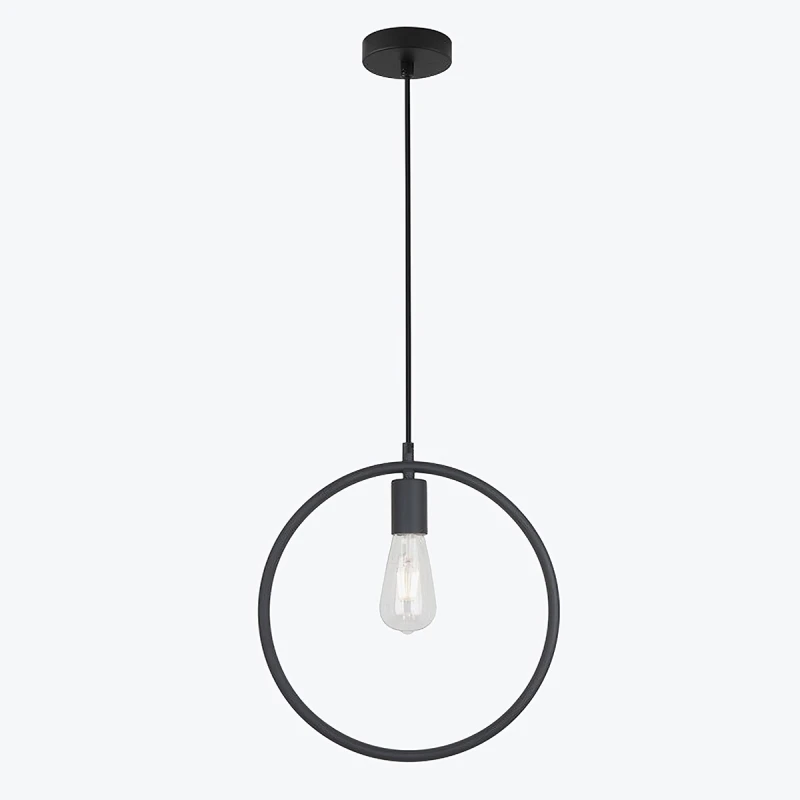 Lustra suspendata FIJA 2805 1xE27 max 40W IP20 d31,5cm negra OS-FI-E27-10-DEC-1