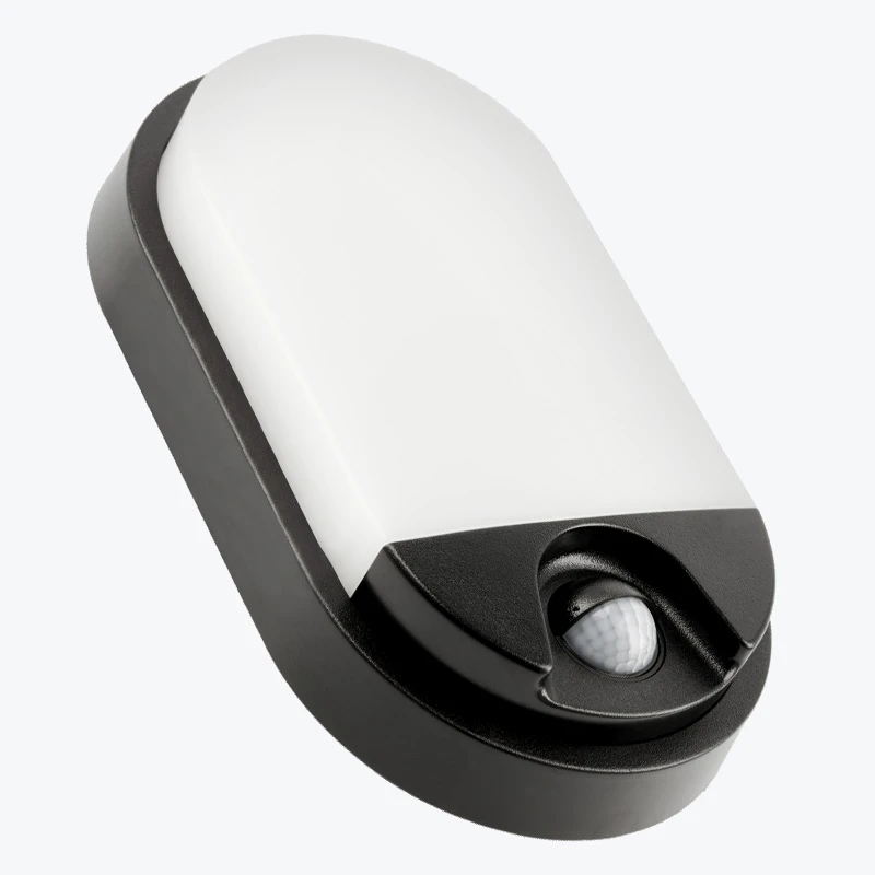 Corp de iluminat LED TULON cu senzor de miscare 15W 1350LM IP54 4000K oval negru LD-TULON15WOW-10-1