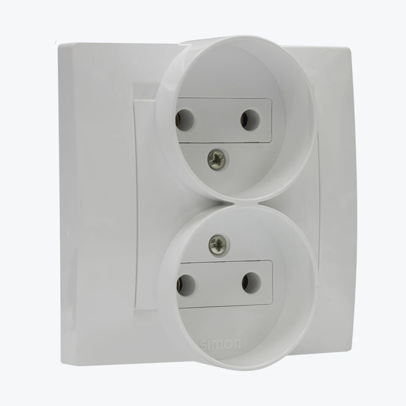 Priza dubla simpla alba 1590457-030 SIMON 15-1