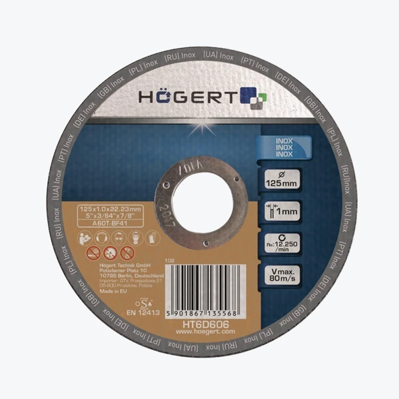 Отрезной диск по нержавеющей стали 115 х 1,0 х 22,23 мм HT6D606 HOEGERT-1