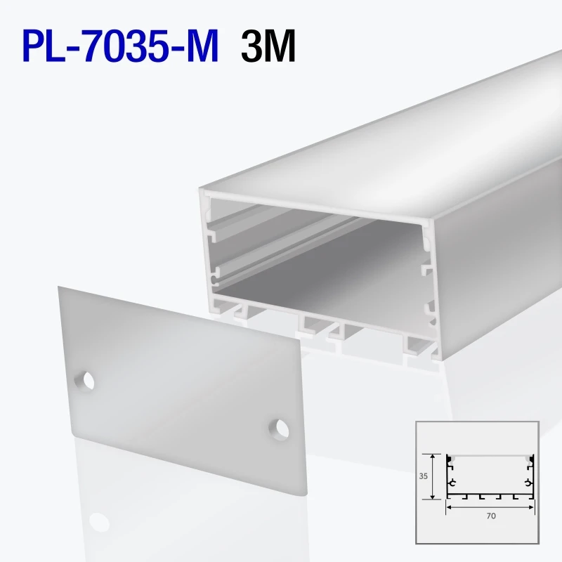 Profil din aluminiu pentru bandă LED aplicat 3m/set 70*35mm PL-7035-M 3m PANLIGHT-1