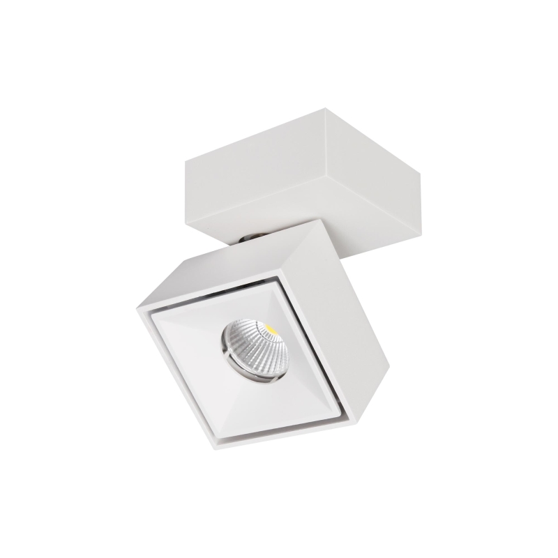 Точечный накладной светодиодный светильник LED 7W 4000K квадратный белый 75x75x84mm PL-23032W-1