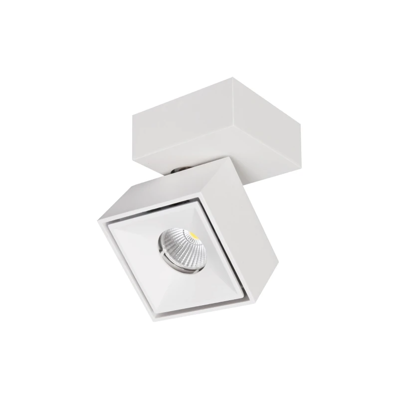 Точечный накладной светодиодный светильник LED 7W 4000K квадратный белый 75x75x84mm PL-23032W-1