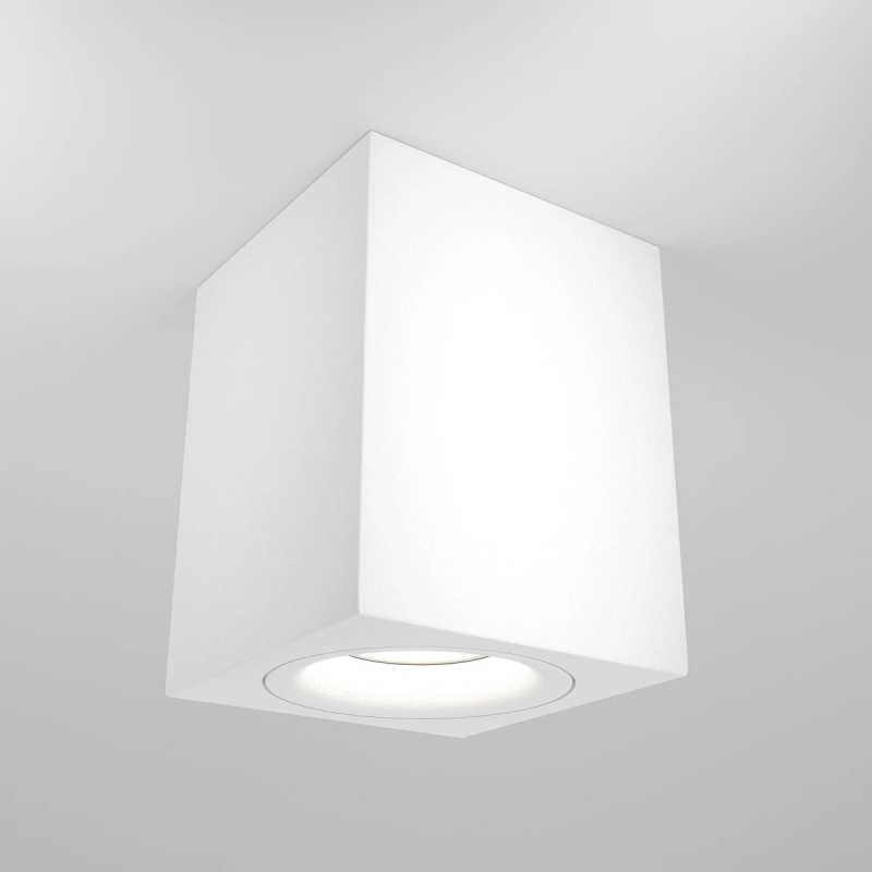 Точечный накладной светильник GU10 квадратный белый 60x100mm IP20 PL-23013W-2