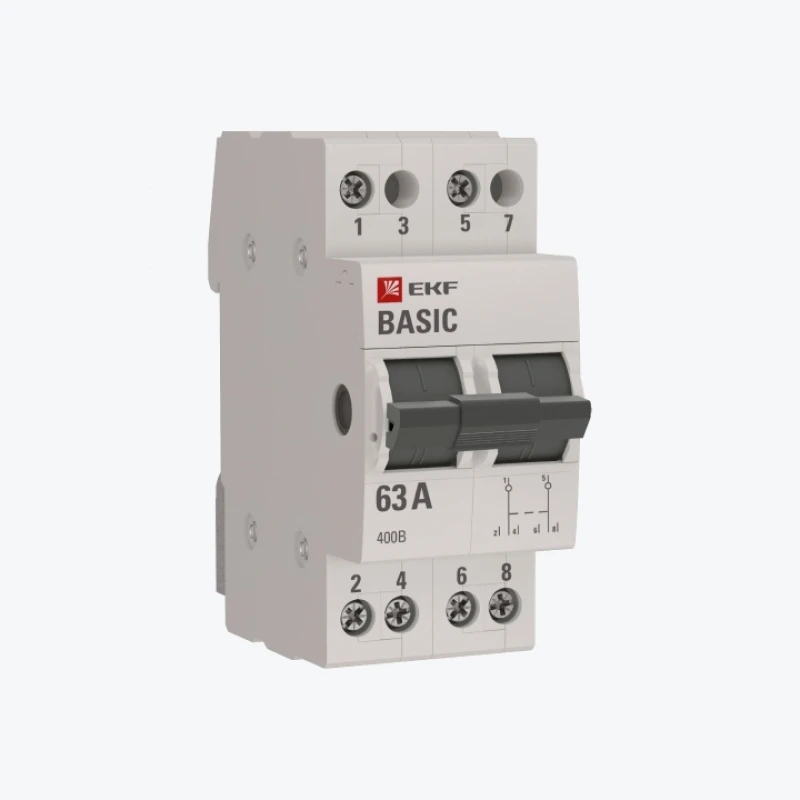 Трехпозиционный переключатель 2P 63А EKF Basic-1