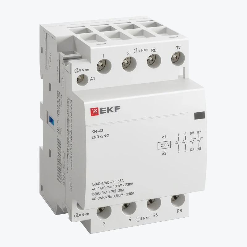Demaror magnetic modular 63A 2NO+2NC 3 mod, km-3-63-22 EKF PROxima-1