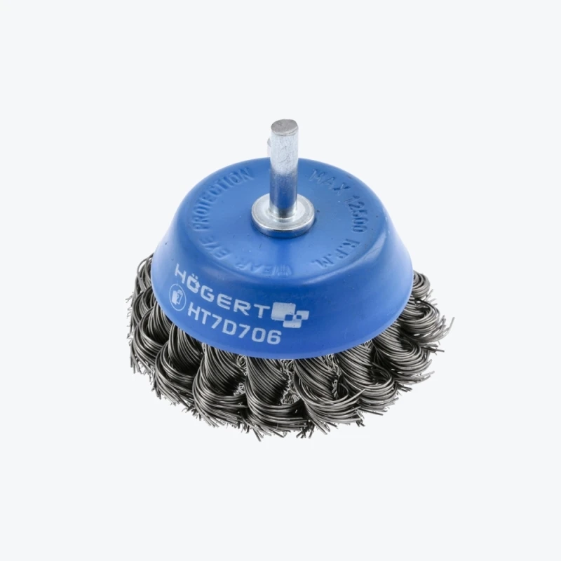 Perie - cupa din inox impletita d- 75 mm HT7D706 HOEGERT-1