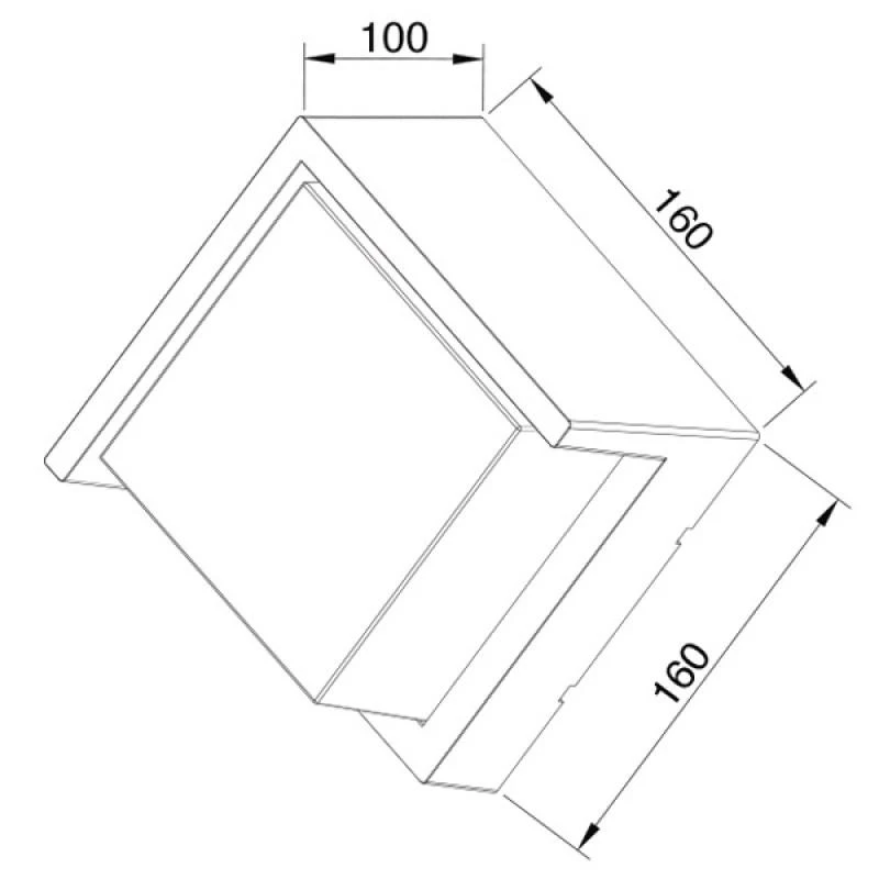 Настенный светильник уличный SUGA 12W черный IP65 230V 4200K 076-020-0012-2