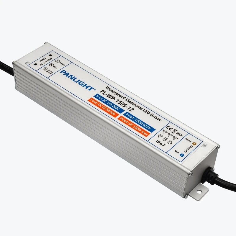 Блок питания для светодиодной ленты 12V 12.5A 150W IP67 PL-WP-150S-12 PANLIGHT-1