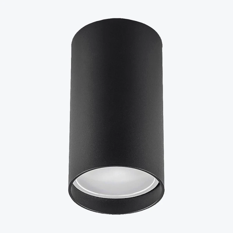 Точечный накладной светильник GU10 круглый черный 56x100mm IP20 PL-23030B-1