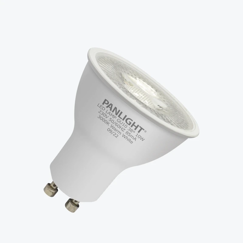 Светодиодная лампа PANLIGHT GU10 10Вт 650 Лм 38° 3000K PL-GU10/38P103-1