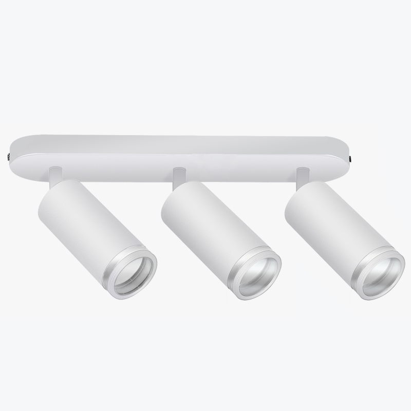 Спот настенно-потолочный поворотный 3XGU10 круглый белый 56x100mm PL-23019W-1