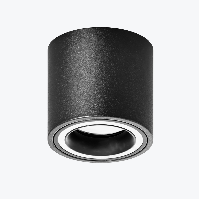 Точечный накладной светильник GU10 круглый черный 80x90mm IP20 PL-23005B-1