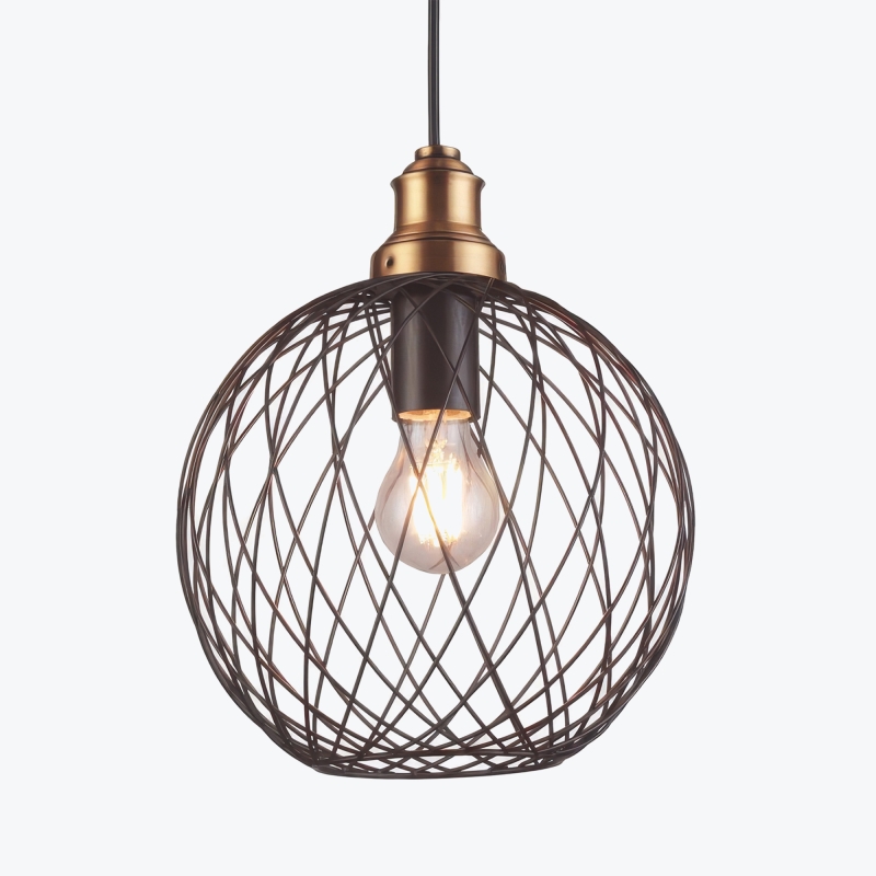 Светильник подвесной VIELA1 6972 1*E27 IP20 D25cm черный OS-VIEL1-10-DEC-1