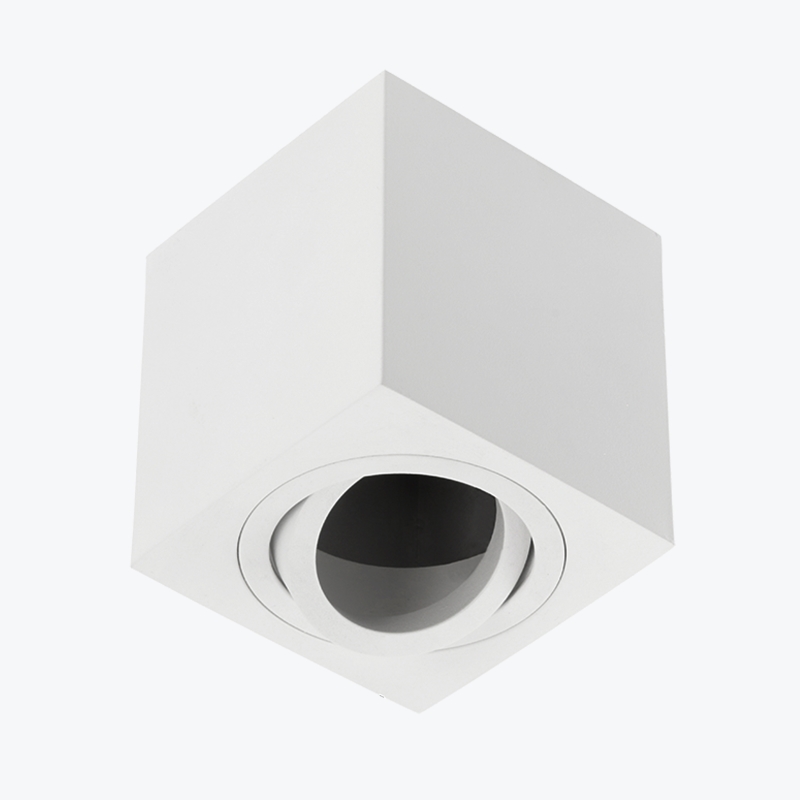 Точечный накладной светильник GU10 квадратный белый 80x80x90mm IP20 PL-23010W-1