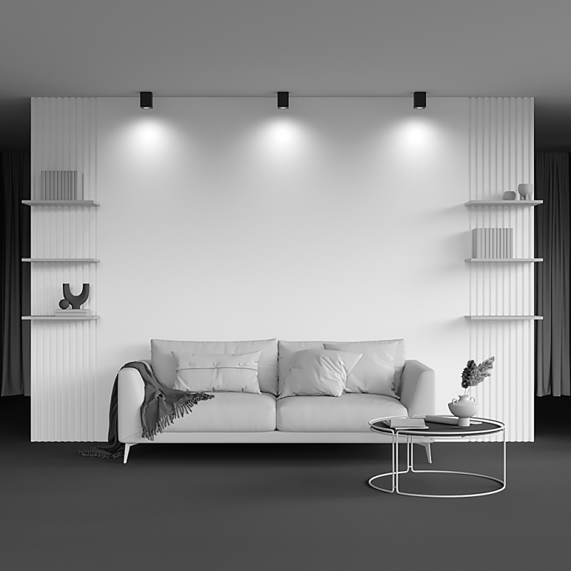 Точечный накладной светильник GU10 квадратный черный 60x100mm IP20 PL-23013B-3