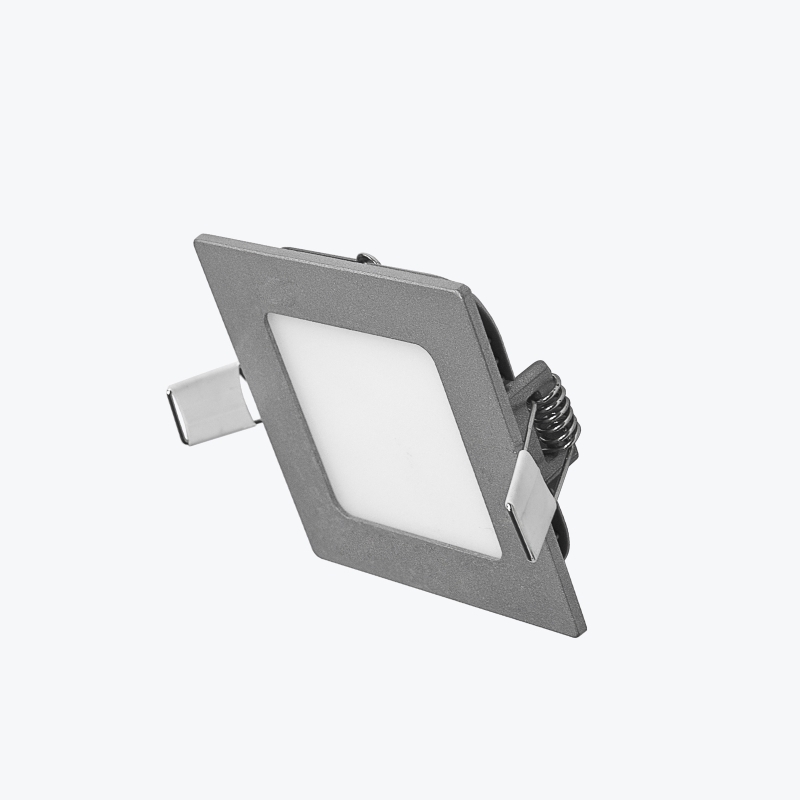 Corp de iluminat LED încastrat pătrat culoarea metalica PL-US04SW 4W 5500K-1