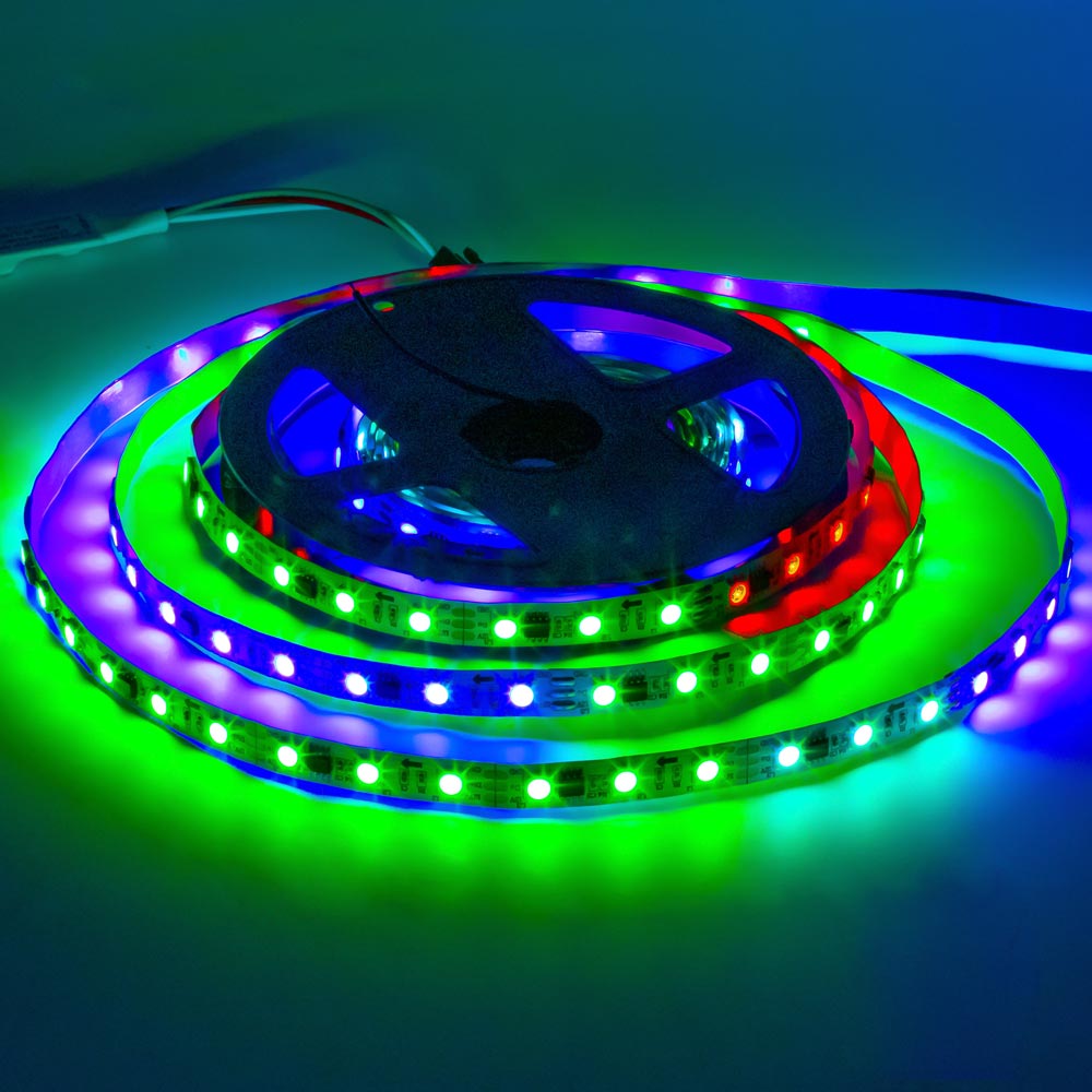 Светодиодная лента PL-5050AN60RGB-M-12, IP-20,12V,14,4W/m,RGB адресная,60led/m,5m PANLIGHT-2