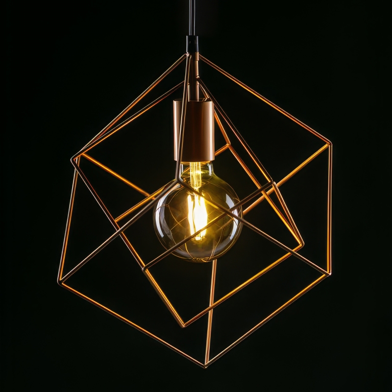 Светильник подвесной ROSA 3376 1*E27 IP20 33cmx33cm золото OS-ROSA-40-DEC-2