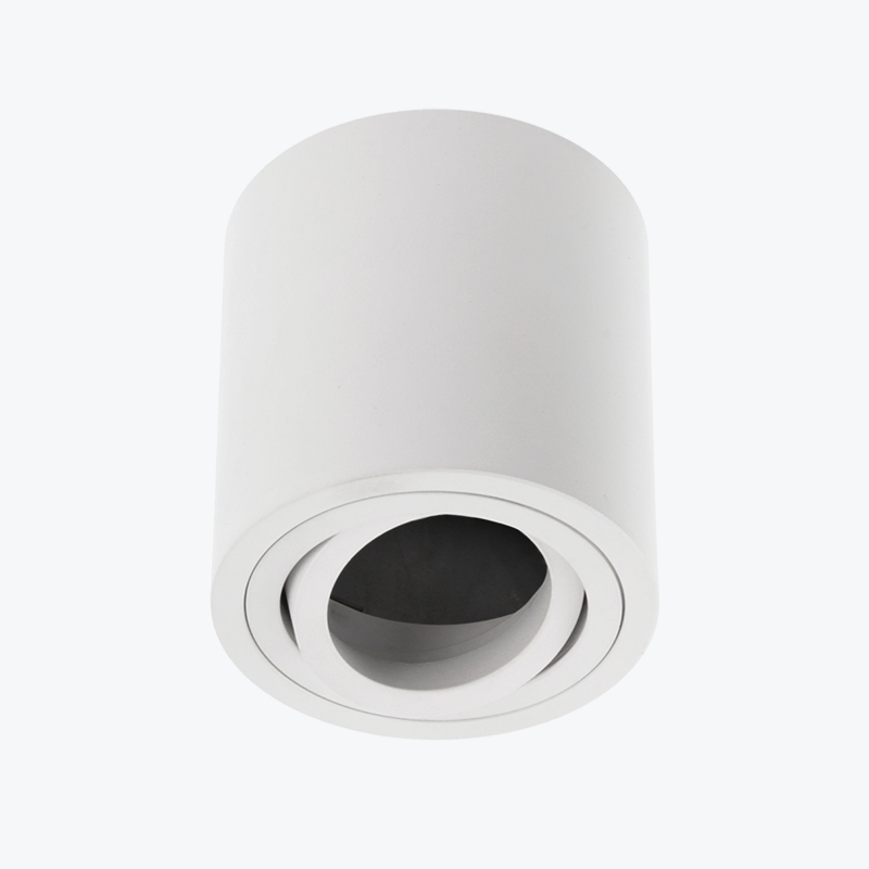 Точечный накладной светильник GU10 круглый белый 80x90mm IP20 PL-23009W-1