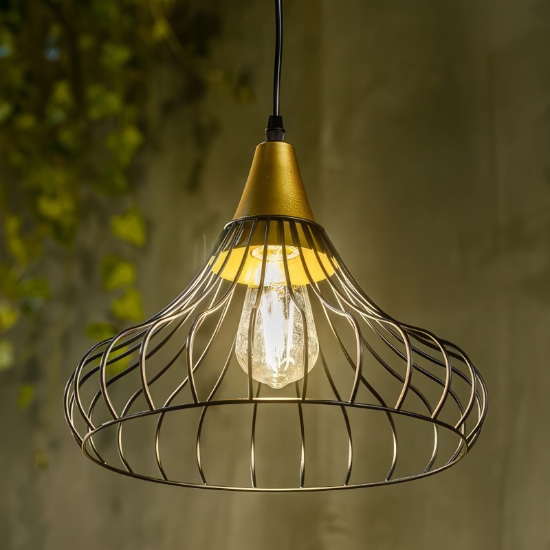 Светильник подвесной LOTTE 2622 1*E27 IP20 D33cm черный-золотой OS-LOT-11-DEC-2