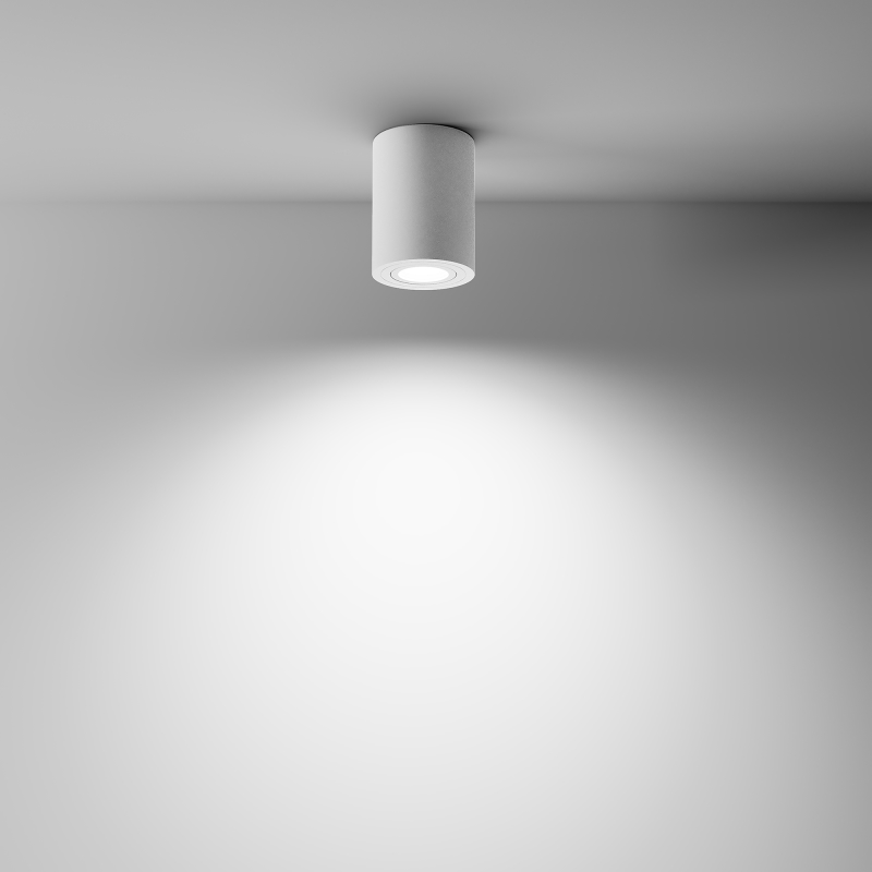 Точечный накладной светильник GU10 круглый белый 80x90mm IP20 PL-23009W-2