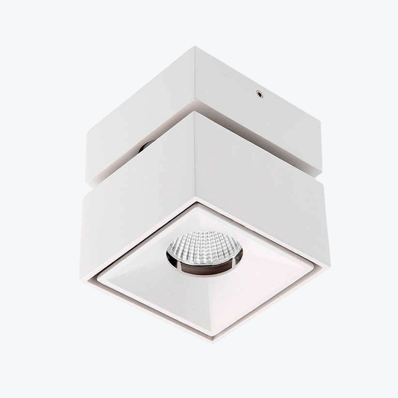 Точечный накладной светодиодный светильник LED 7W 4000K квадратный белый 75x75x84mm PL-23032W-2