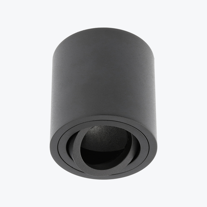 Точечный накладной светильник GU10 круглый черный 80x90mm IP20 PL-23009B-1
