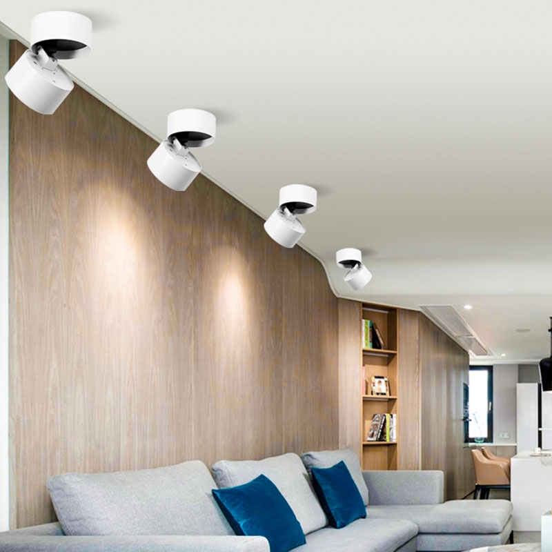 Точечный накладной светодиодный светильник LED 7W 4000K круглый белый 75x84mm PL-23031W-2