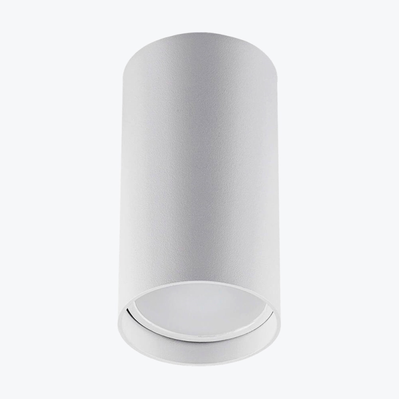 Точечный накладной светильник GU10 круглый белый 56x100mm IP20 PL-23030W-1