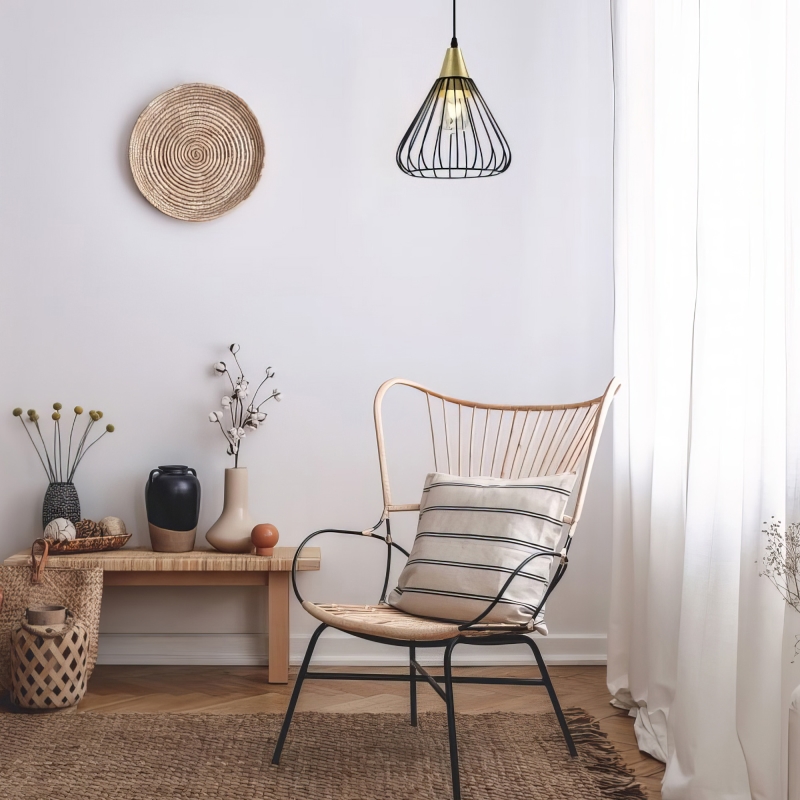 Светильник подвесной TESS 2394 1*E27 IP20 D24cm черный OS-TESS-11-DEC-2