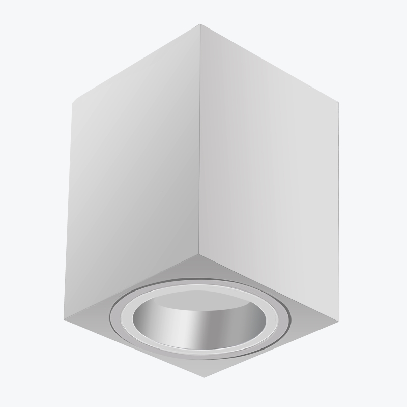 Точечный накладной светильник GU10 квадратный белый 80x80x90mm IP20 PL-23006W-1