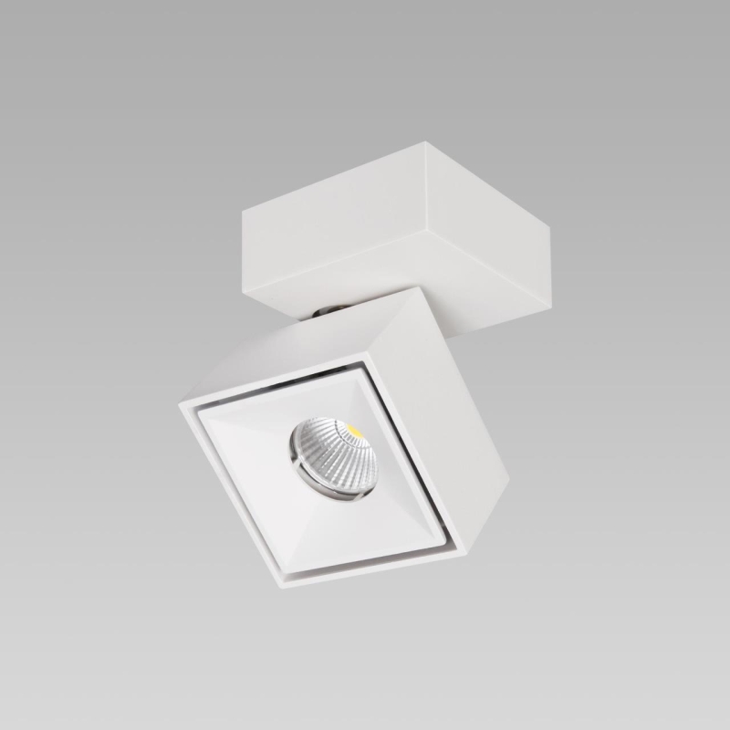 Точечный накладной светодиодный светильник LED 7W 4000K квадратный белый 75x75x84mm PL-23032W-3