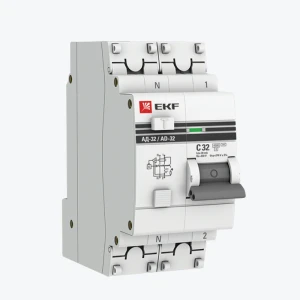 Întrerupator diferential 1P+N 32А/30мА (х-ка C эл. тип AC 270V) 4,5кА АД-32 EKF PROxima