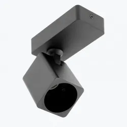 Corp de iluminat pe perete aluminiu RENO max.20W IP20 patrat negru OS-REN20WKW1-00