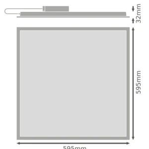 Панель LED ECO HLO 600E 40W 6500K 595x595 120lm/W встраиваемая IP20