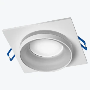 Spot incorporat GU10/GU5,3 patrat alb 91x37mm IP20 PL-23007W-thumb-1