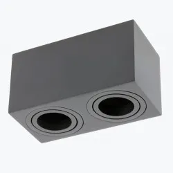 Corp de iluminat AVEIRO DUO max 20W*2 160X80X85 IP20 patrat negru OS-AV80160KW2-00