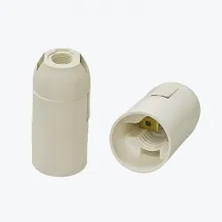 Патрон Е14 пластиковый подвесной термостойкий пластик белый