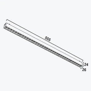 Светильник Linear на магнитную шину черный 30Вт,4000K,DC48V,555MM PANLIGHT ULTRA SLIM PL-30MTA-BK