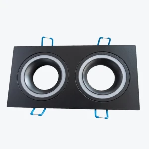 Spot încorporat 2*MR16 pătrat negru 175*92*30 LuminaLED