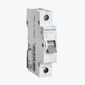 Întreruptor automat Hager 1P 16A 6kA B 1M MB116A